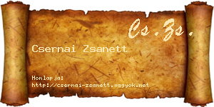 Csernai Zsanett névjegykártya